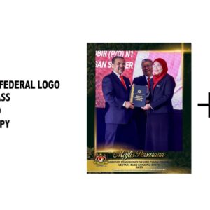 Pakej C - 8R Wood Frame-Federal Logo-No glass + 8R Photo